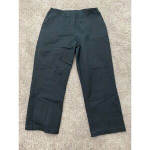 J Jill Pants Womens‎ 10 Black Cotton Stretch High Rise Cropped Casual
